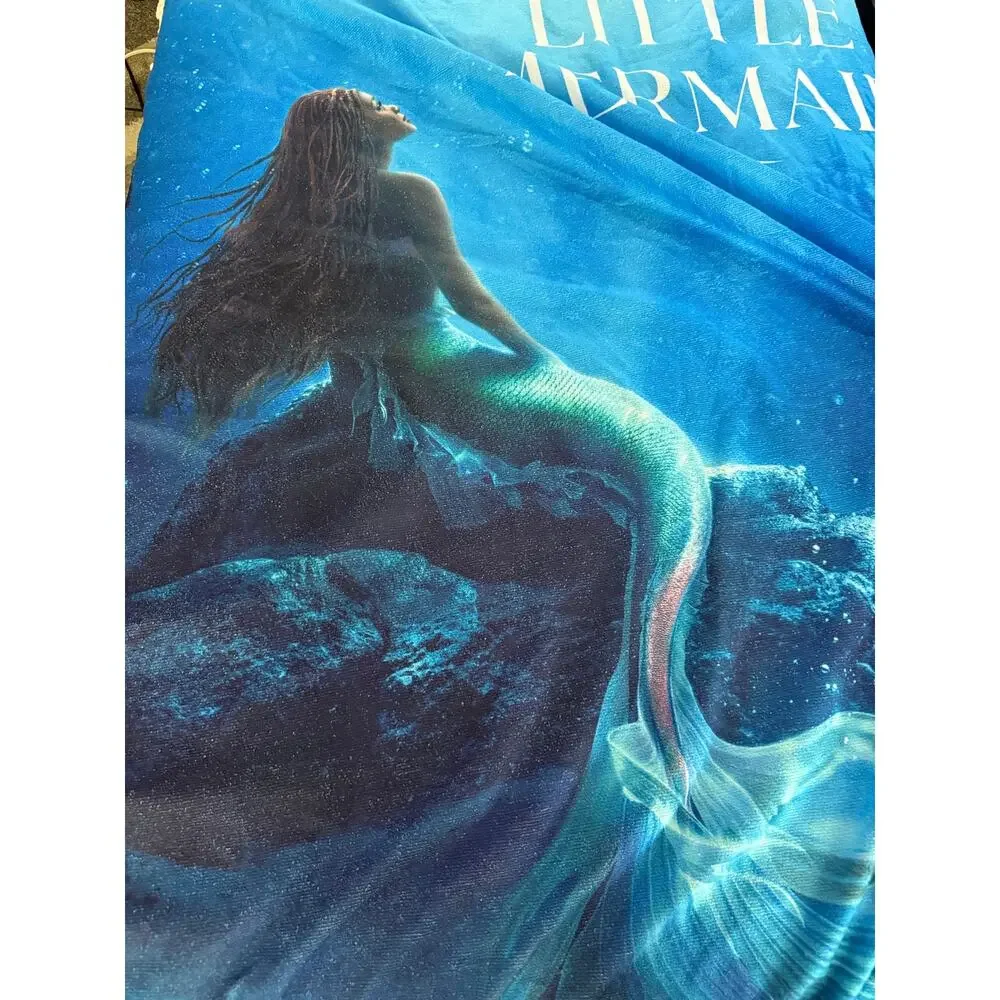 Disney The Little Mermaid 2023 Round Beach Towel Ariel Fringe 56
